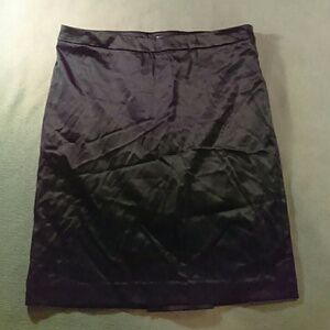 Leather/Silk Look Black Stretch Mini